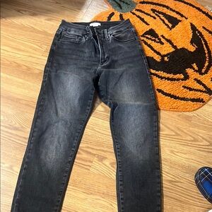 Good American Black Straight Leg Jeans